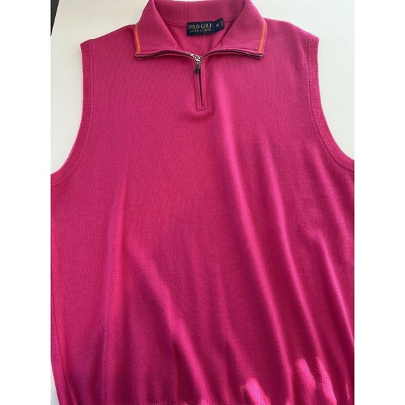 Polo Ralph Lauren Other - Polo Golf Ralph Lauren Merino Wool Vest Quarter Zip Pullover Vest Medium M